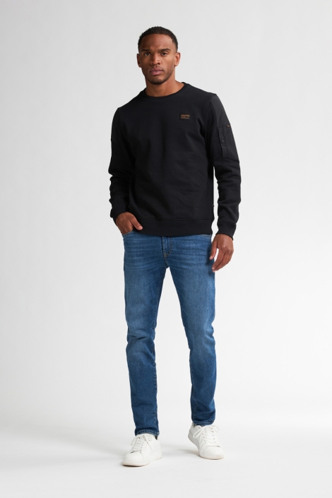 Petrol Industries blauwe heren sweater | Model