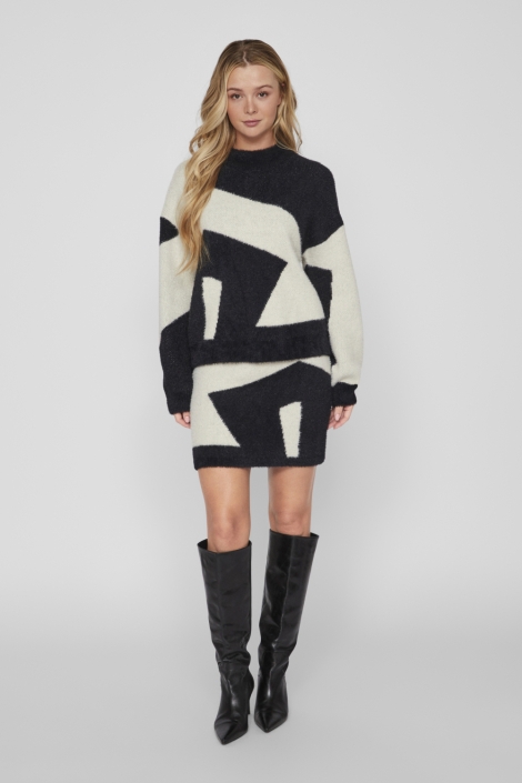 Vila zwarte dames trui | Model