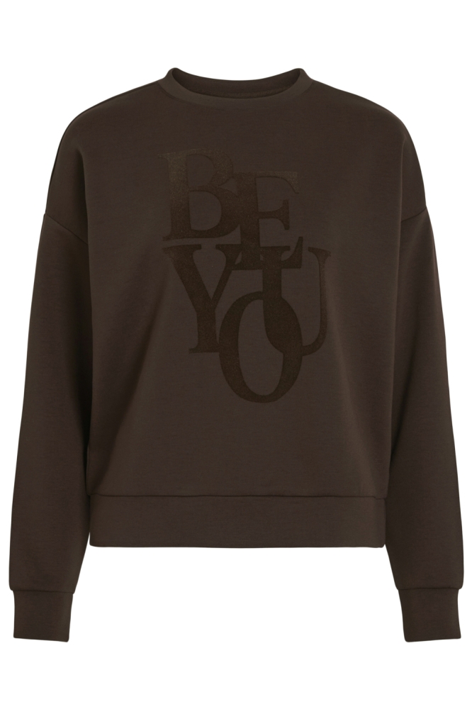 Vila bruine dames sweater | Vooraanzicht