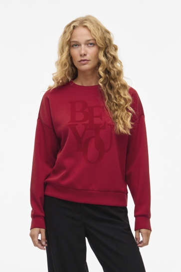 Vila VIREFLECT BE YOU O-NECK L/S TOP 14110271 JESTER RED