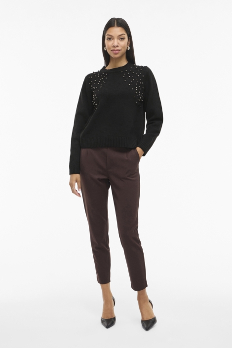 Vila zwarte dames trui | Model