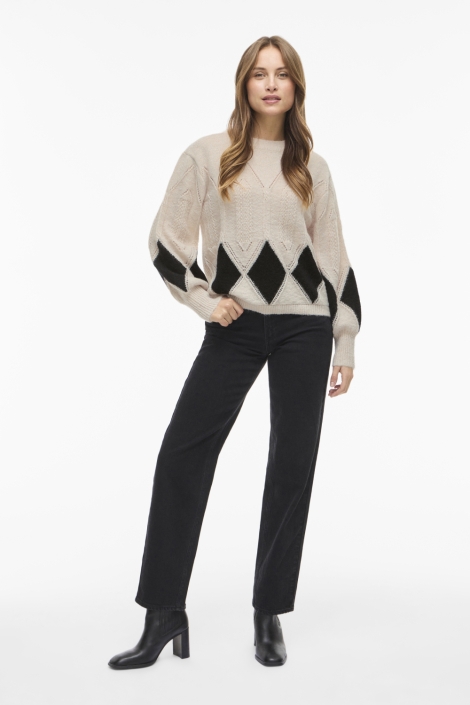 Vila beige dames trui | Model