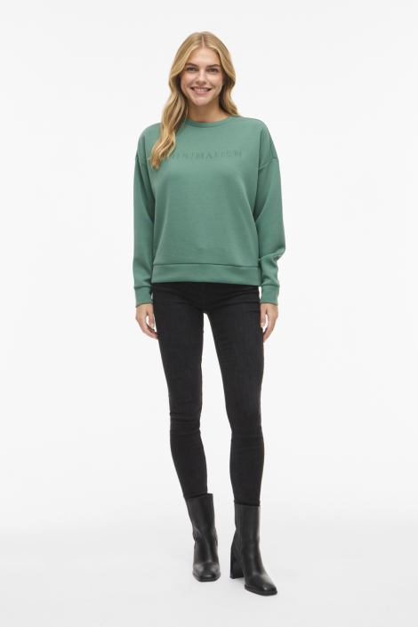Vila groene dames sweater | Model