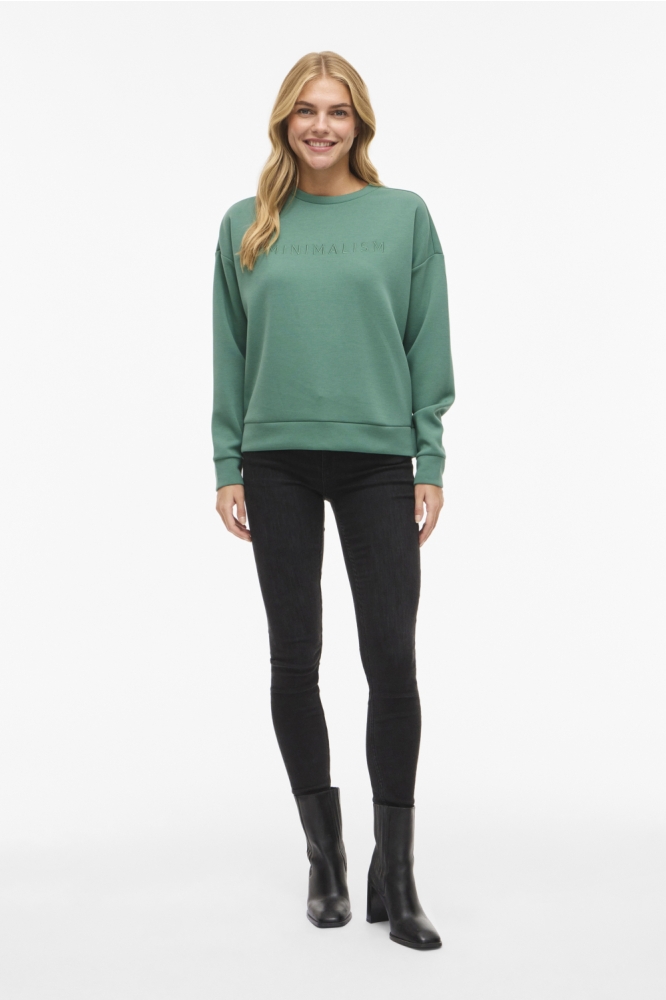 Vila groene dames sweater | Model