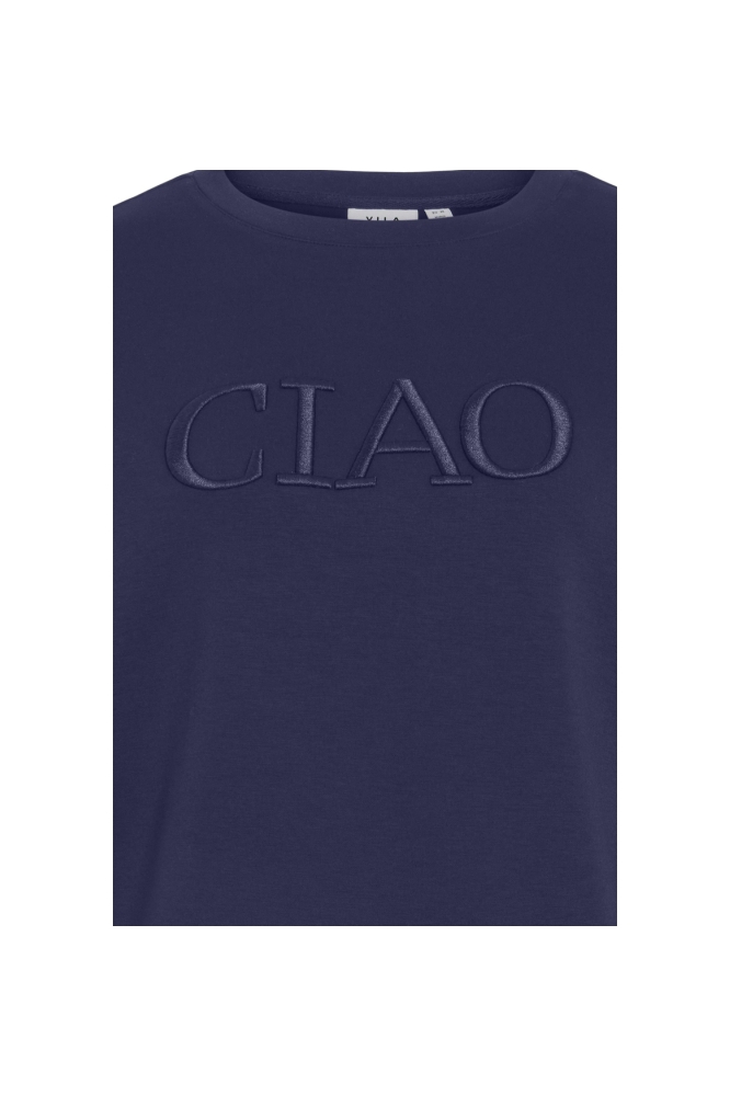 Vila blauwe dames sweater | Close up