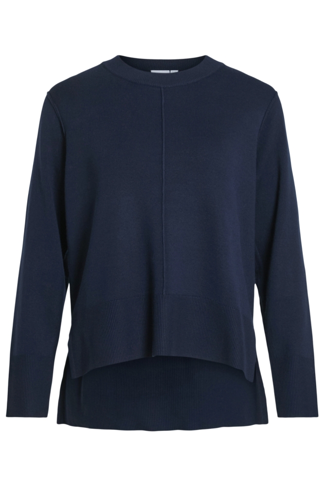 Vila blauwe dames trui | Vooraanzicht