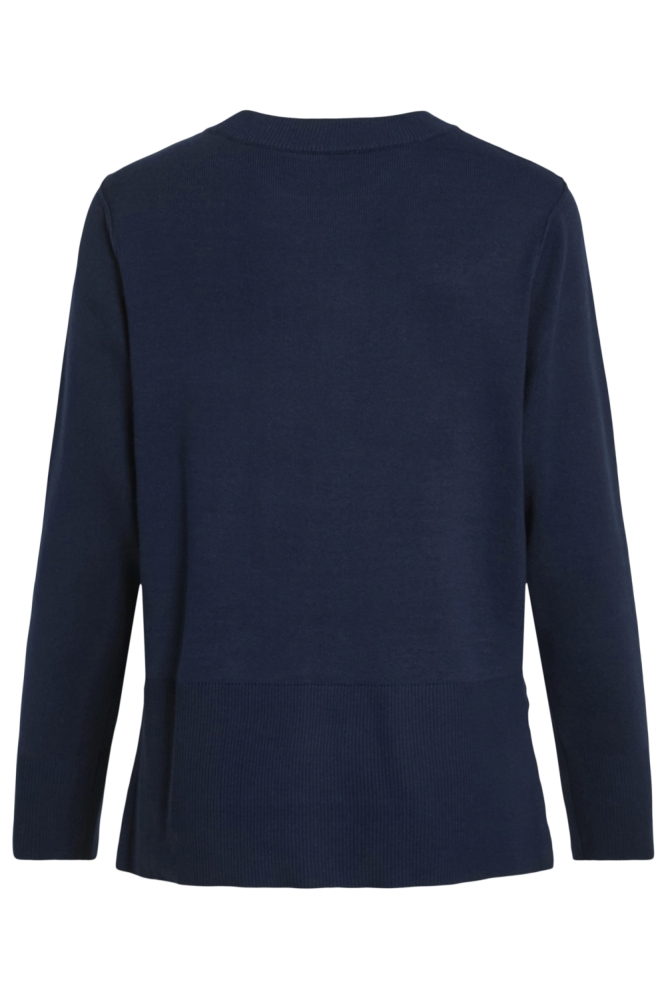 Vila blauwe dames trui | Achteraanzicht