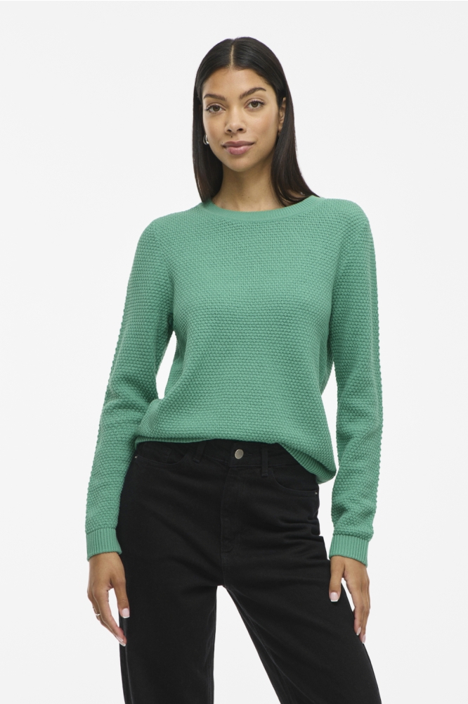 Vila groene dames trui | Model vooraanzicht