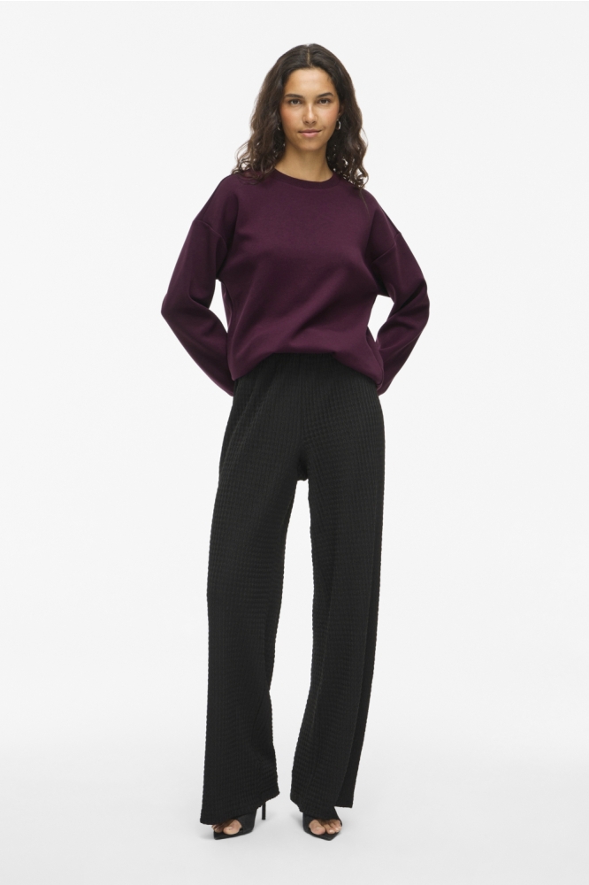 Vila bordeaux dames sweater | Model