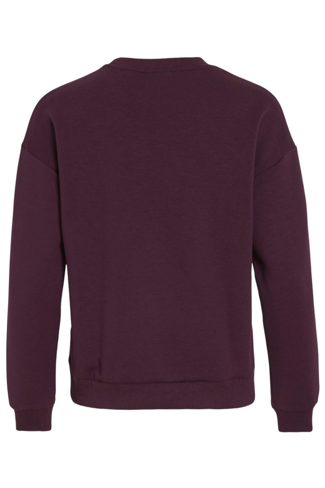 Vila bordeaux dames sweater | Achteraanzicht