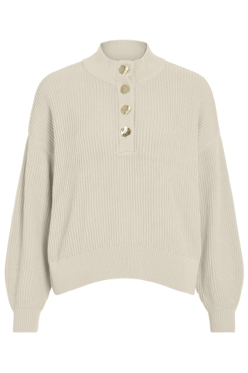 Vila Trui VICHING CREW NECK L/S KNIT TOP - NO 14106387 Birch