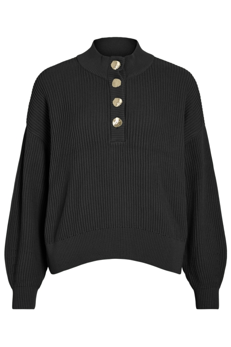 Vila zwarte dames trui | Vooraanzicht