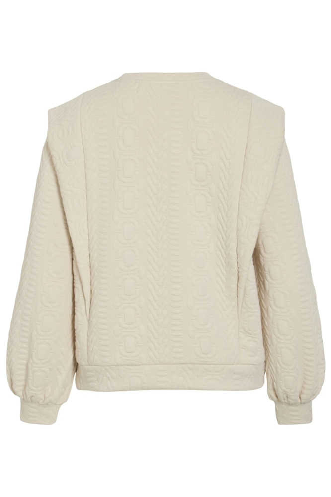 Vila beige dames trui | Achteraanzicht