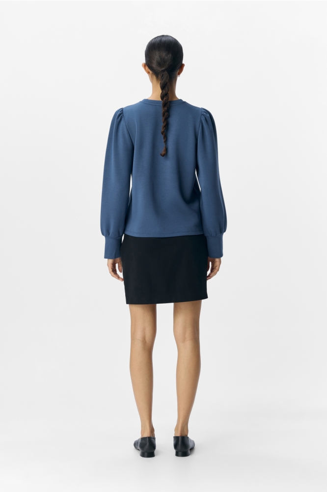Object blauwe dames sweater | Model