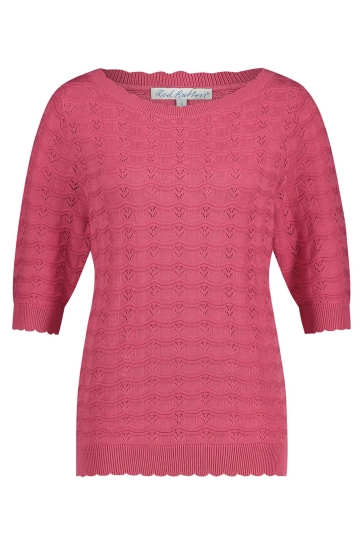Red Button T-shirt SWEET POINTELLE SRB4494 RASPBERRY