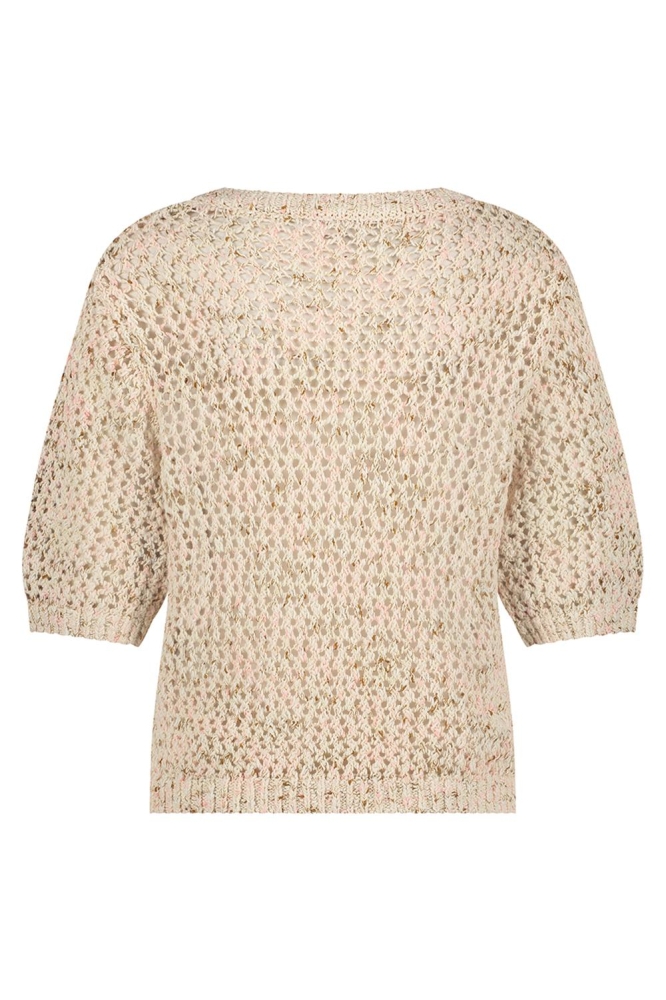 Red Button beige dames trui | Achteraanzicht