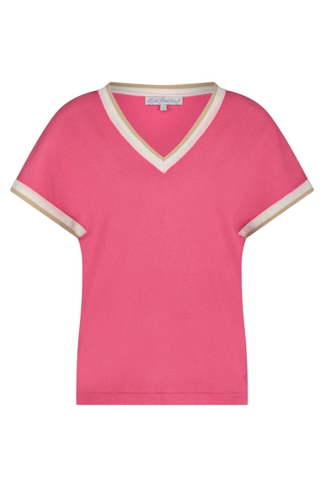 Red Button roze dames t-shirt | Vooraanzicht