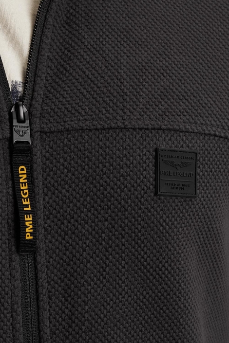PME legend blauwe heren vest | Close up