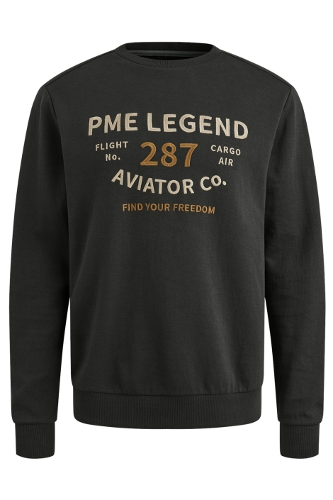 PME legend blauwe heren sweater | Vooraanzicht