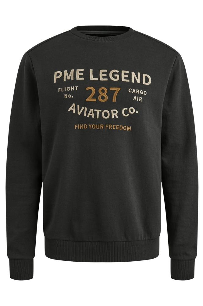 PME legend blauwe heren sweater | Vooraanzicht