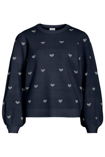 Vila VIHEAR KNIT PULLOVER /LR 14115868 NAVY BLAZER/SILVER LUR