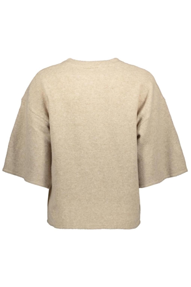 Ichi beige dames trui | Achteraanzicht
