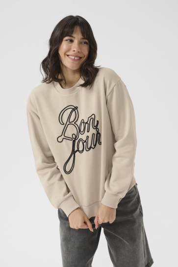 Kaffe Trui KABERTA SWEATSHIRT 10510216 1513051 FEATHER GRAY MELANGE