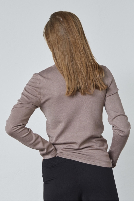 SisterS point camel dames trui | Model achteraanzicht