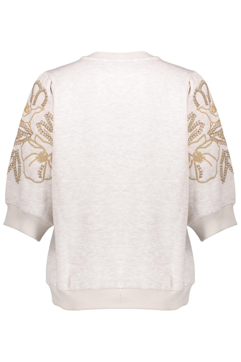 Geisha beige dames sweater | Achteraanzicht