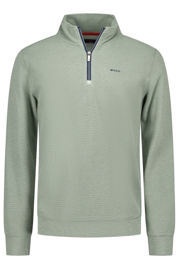 NZA Trui SWEAT HALF ZIP 25GN305 1754 Soft Green
