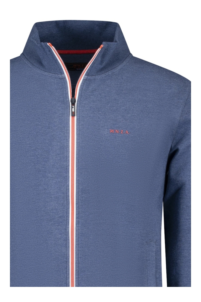 NZA blauwe heren vest | Close up