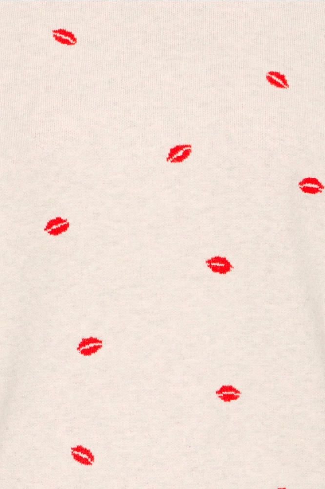 Ichi beige dames trui | Close up