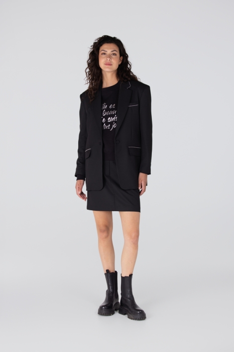 Juffrouw Jansen zwarte dames sweater | Model