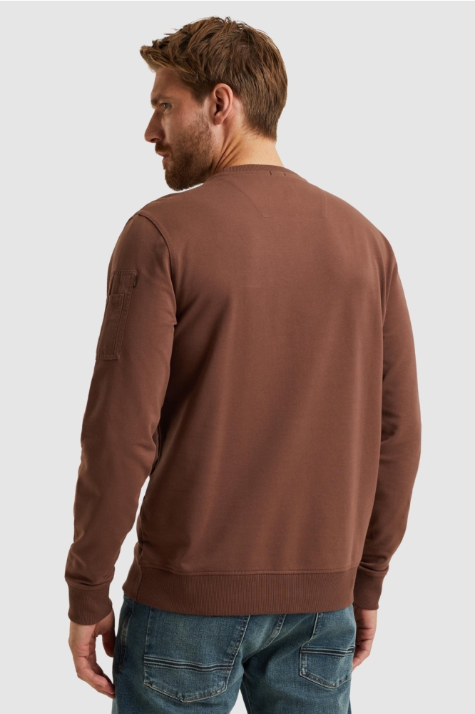 PME legend bordeaux heren sweater | Model achteraanzicht