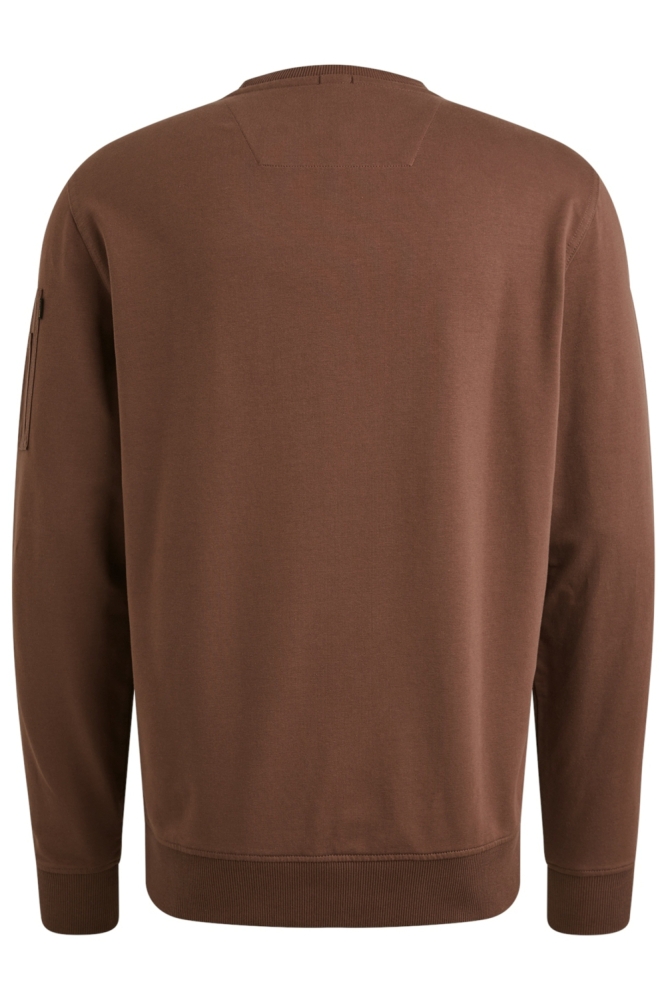 PME legend bruine heren sweater | Achteraanzicht