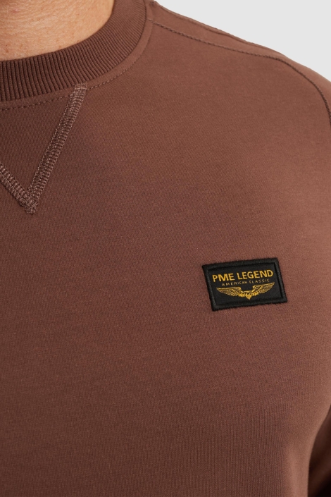PME legend bruine heren sweater | Kleurstaal