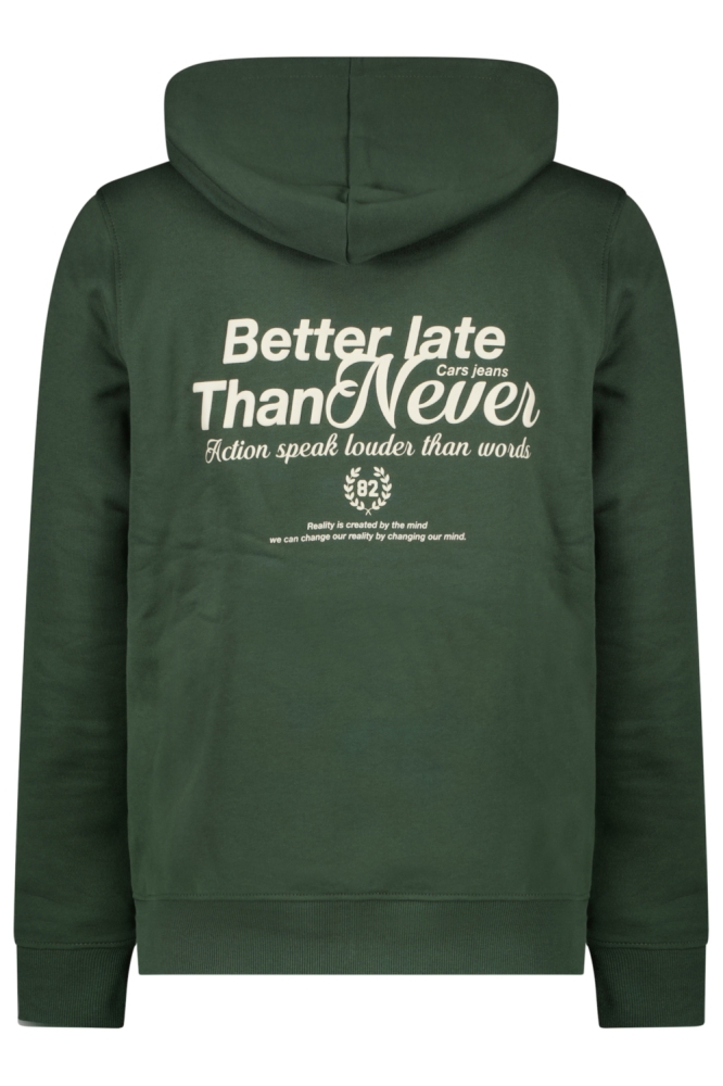 Cars groene heren sweater | Achteraanzicht