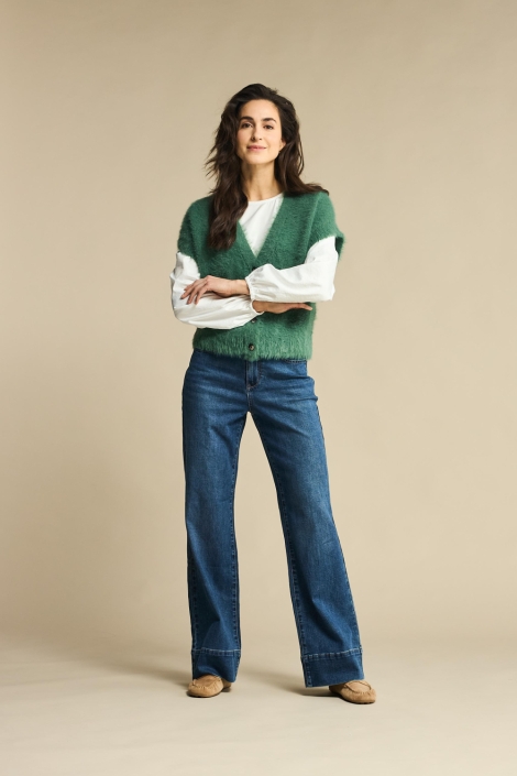 Red Button groene dames gilet | Model