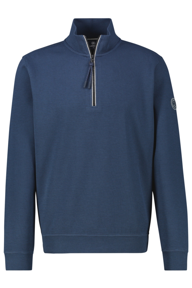 Lerros blauwe heren sweater | Vooraanzicht
