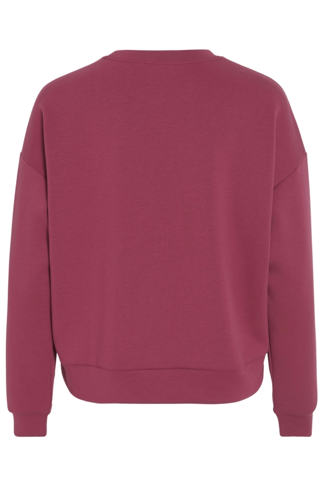 Vila bordeaux dames sweater | Achteraanzicht