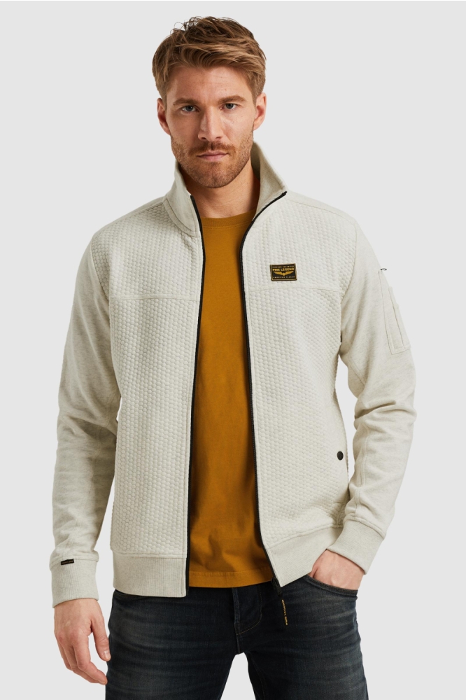 PME legend beige heren vest | Model vooraanzicht