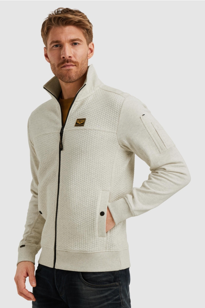 PME legend beige heren vest | Model zijaanzicht