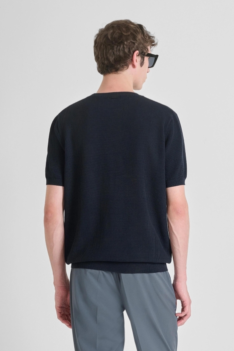 Antony Morato blauwe heren t-shirt | Model achteraanzicht