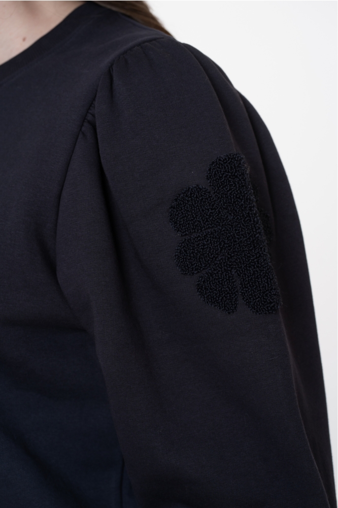 Geisha blauwe dames sweater | Close up