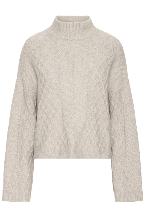 Ichi beige dames trui | Vooraanzicht