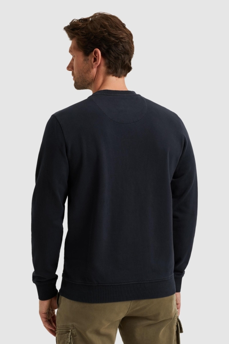 PME legend blauwe heren sweater | Model achteraanzicht