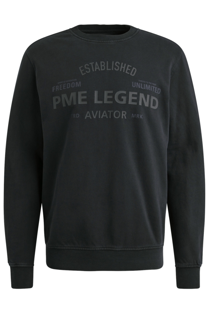 PME legend blauwe heren sweater | Vooraanzicht