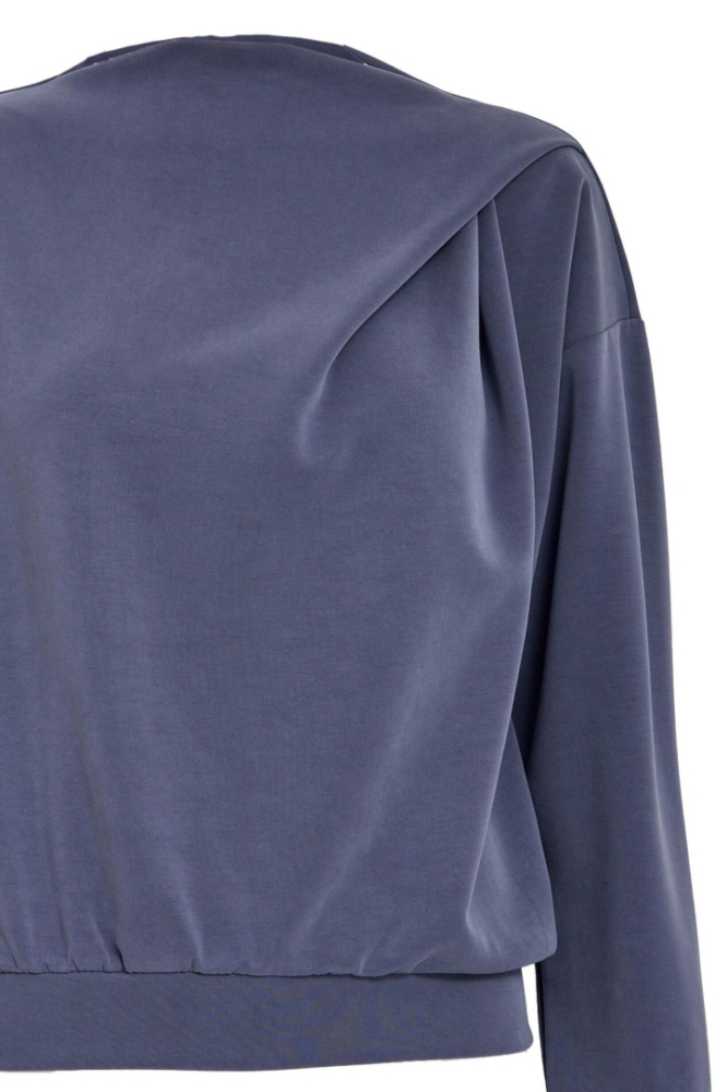 Minus blauwe dames sweater | Close up