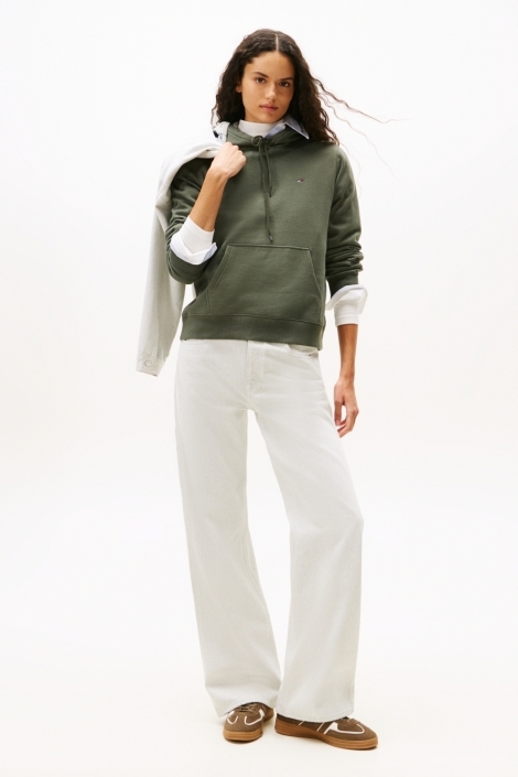 Tommy Jeans groene dames sweater | Model