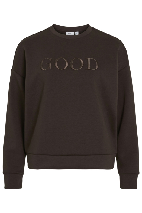 Vila bruine dames sweater | Vooraanzicht